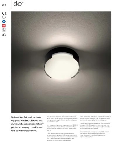 Redo 90005 - Plafoniera LED SKOR LED/16W/230V IP54