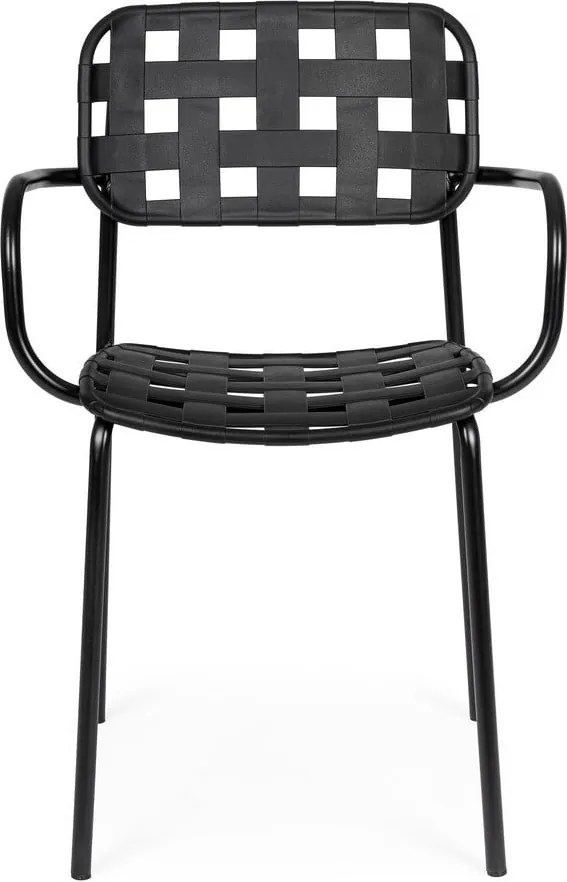 Sedie da esterno in set nere in metallo 4 pz Clover – Bizzotto