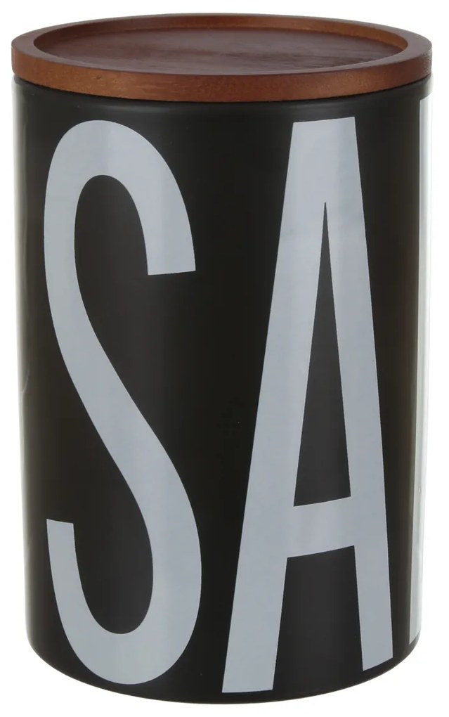 Barattolo sale ceramica nero Big is more