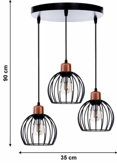 Lampadario a sospensione con filo CELTA 3xE27/40W/230V