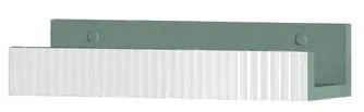 Mensola per bagno Niwa L 40 cm laccato opaco verde timo con vetro bianco
