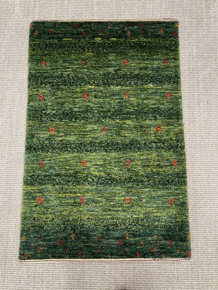Loribaft Tappeto persiano 60x90 Verde (Iran) Annodato A Mano