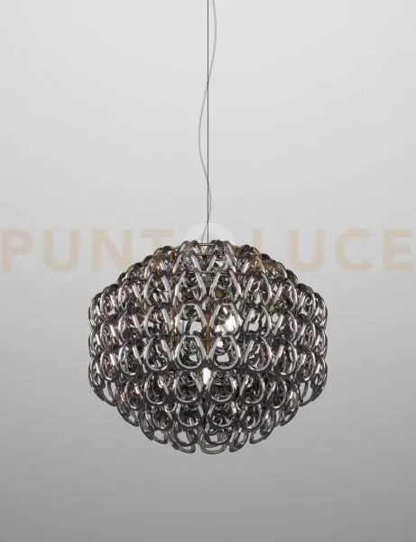 Giogali sospensione 65 cristallo nickel nero e bronzo opaco 4 luci ...