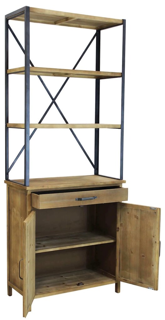 ARTUR - libreria in legno e acciaio