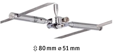 Paulmann 94147 - 1xGU5,3/10W Faretto per sistema a cavo TOGO 12V cromo