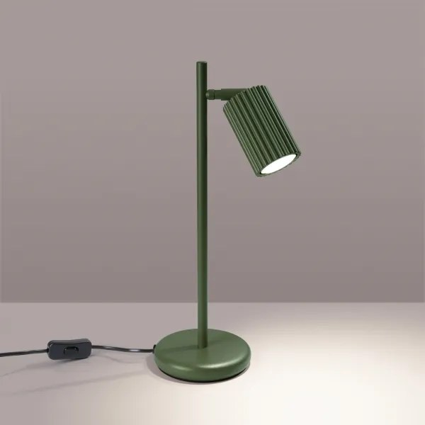 Sollux SL.1624 - Lampada da tavolo KARBON 1xGU10/10W/230V verde