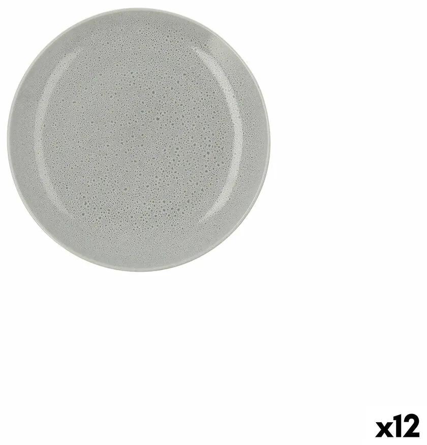 Piatto Piano Ariane Porous Ceramica Verde Ø 21 cm (12 Unità)