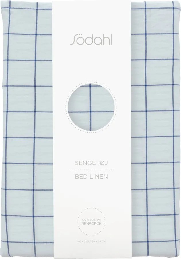 Set copripiumino e federa azzurro in cotone renforcé per letto singolo 140x200 cm Vista – Södahl