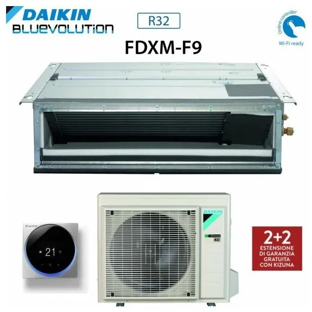 Climatizzatore Condizionatore Daikin Bluevolution Inverter Canalizzato Ultrapiatto 18000 Btu FDXM50F3/F9 R-32 Wi-Fi Optional - Garanzia Italiana