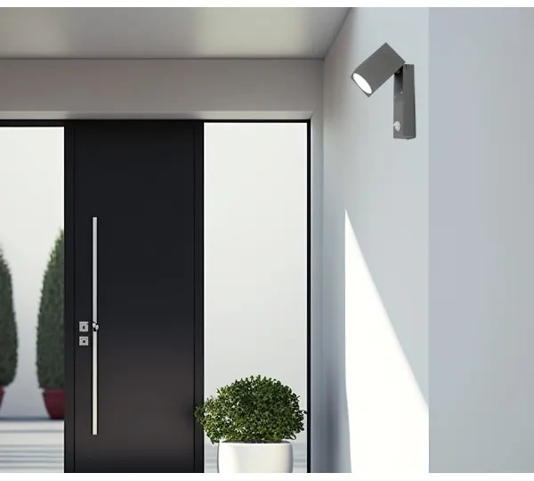 Applique da esterno con sensore  QUAZAR 1xGU10/35W/230V IP44 grigia