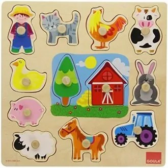 Puzzle di Legno per Bambini Goula 53025 (12 pcs)