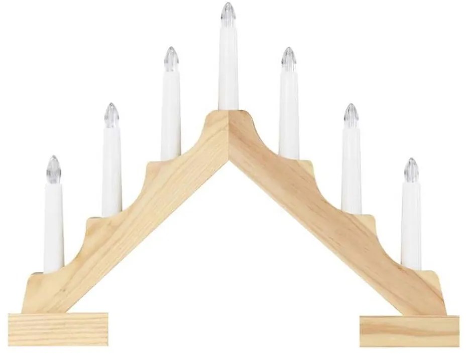 Candeliere natalizio LED 7xLED/2xAA beige