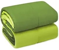 Trapunta Piumone Invernale Double Face 250gr Coperta Calda Letto 1 Pz e Mezza Made In Italy Verde