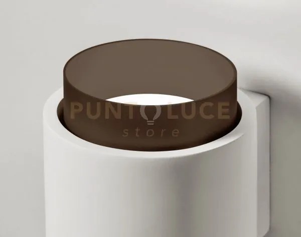 Syme applique a parete 2 luci tonda bronzo attacco gx53  in gesso e...