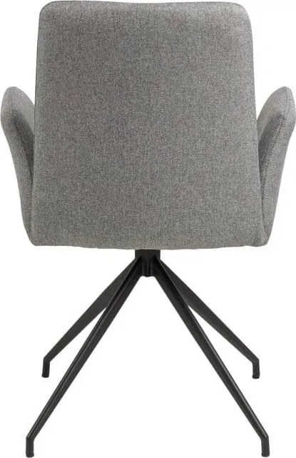 Sedia da pranzo grigia in imbottito con braccioli Naya – Actona