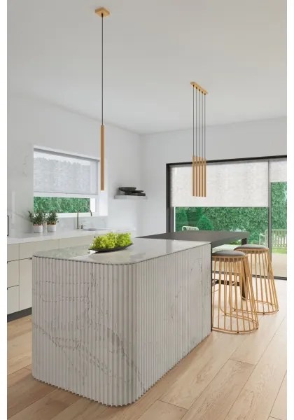 Sollux SL.1173 - Lampadario a sospensione con filo PASTELO 5xG9/8W/230V oro