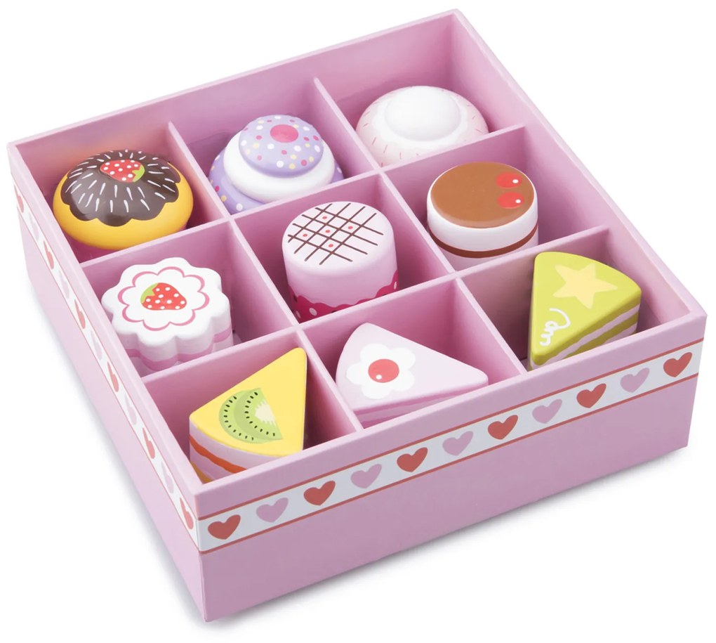 Set in legno - pasticcini in confezione regalo