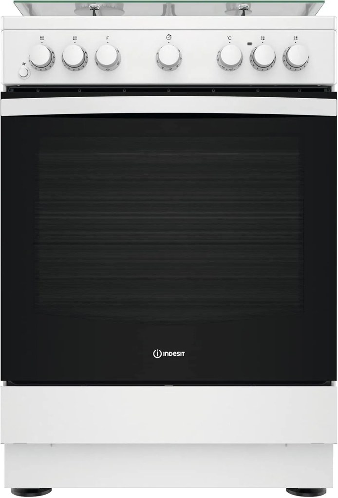 Indesit IS67G4PHW/E/1 – Cucina 60 cm, 4 fuochi gas, forno elettrico 73L bianco