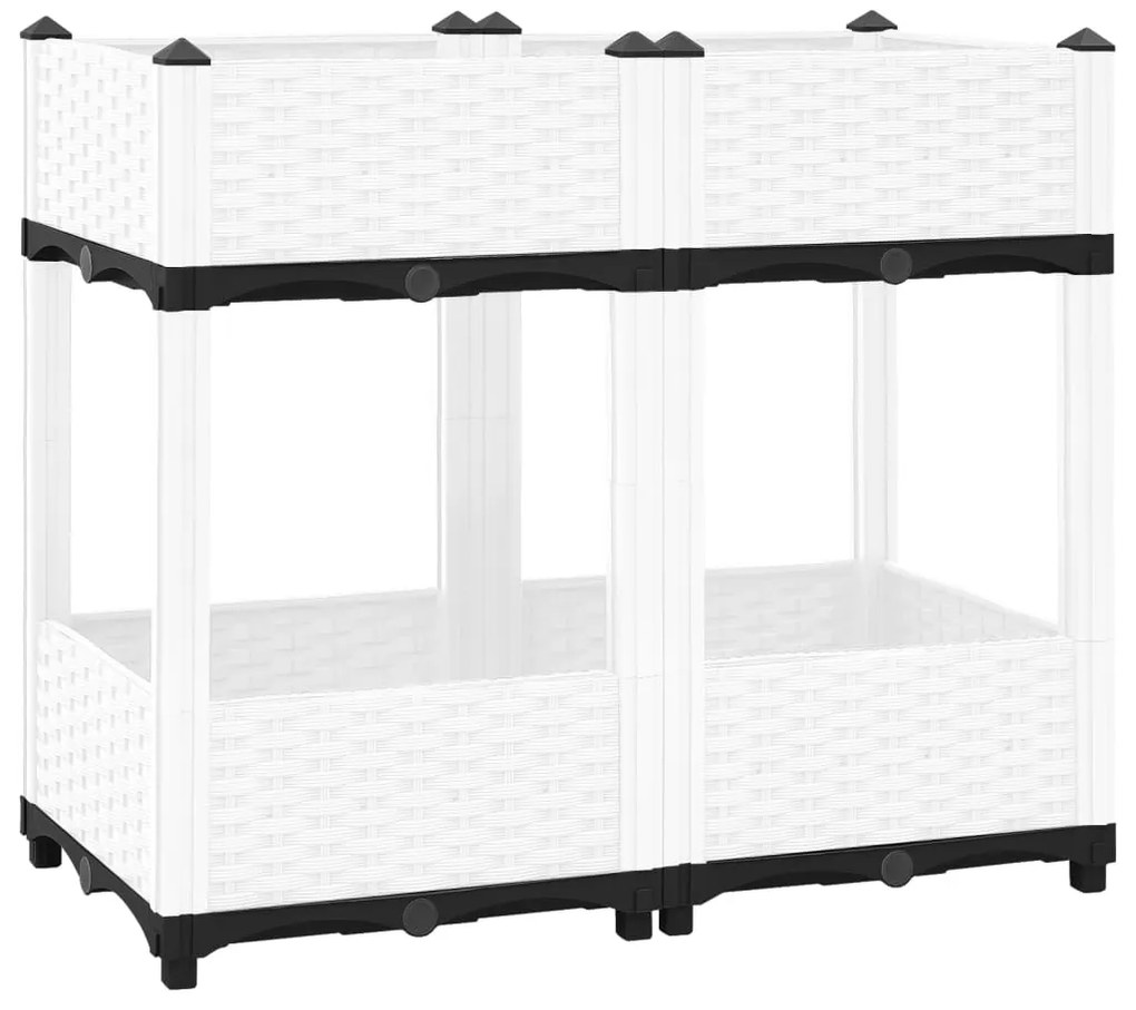 Fioriera Rialzata 80x40x71 Cm İn Polipropilene /