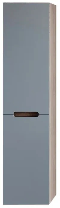 Pensile bagno sospeso rovere fumo e blu pastello H 140 ante soft-close Iris
