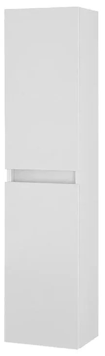 Colonna bagno sospesa 125 rovere bianco con ante reversibili Nadia