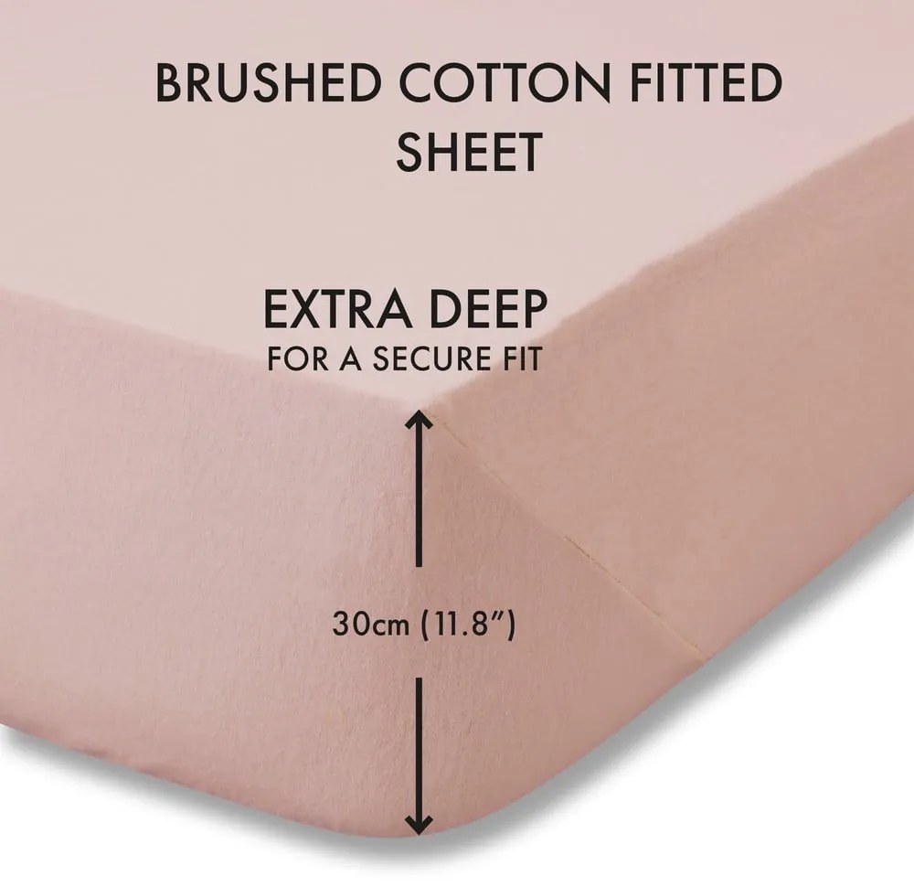 Lenzuolo di cotone rosa 90x190 cm - Catherine Lansfield