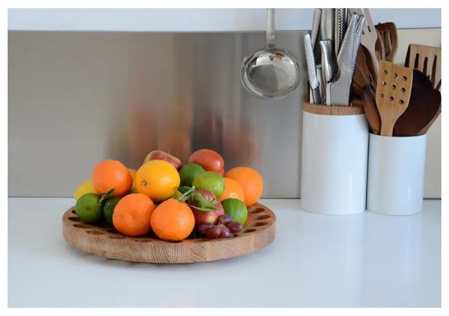 Fruttiera in legno di quercia, Ø 36 cm Geo - Wireworks