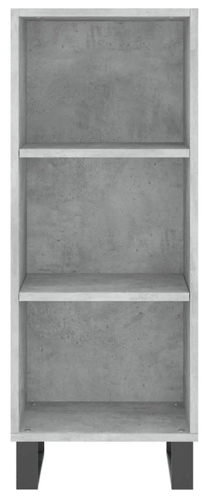 Credenza Grigio Cemento 34,5x34x180 cm in Legno Multistrato