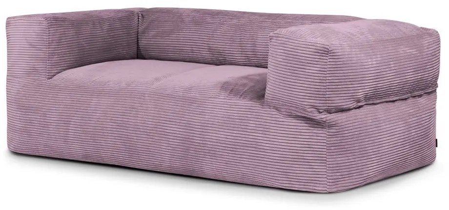 Puof a sacco viola con rivestimento in velluto a coste Sofa MooG – SLOWDOWN