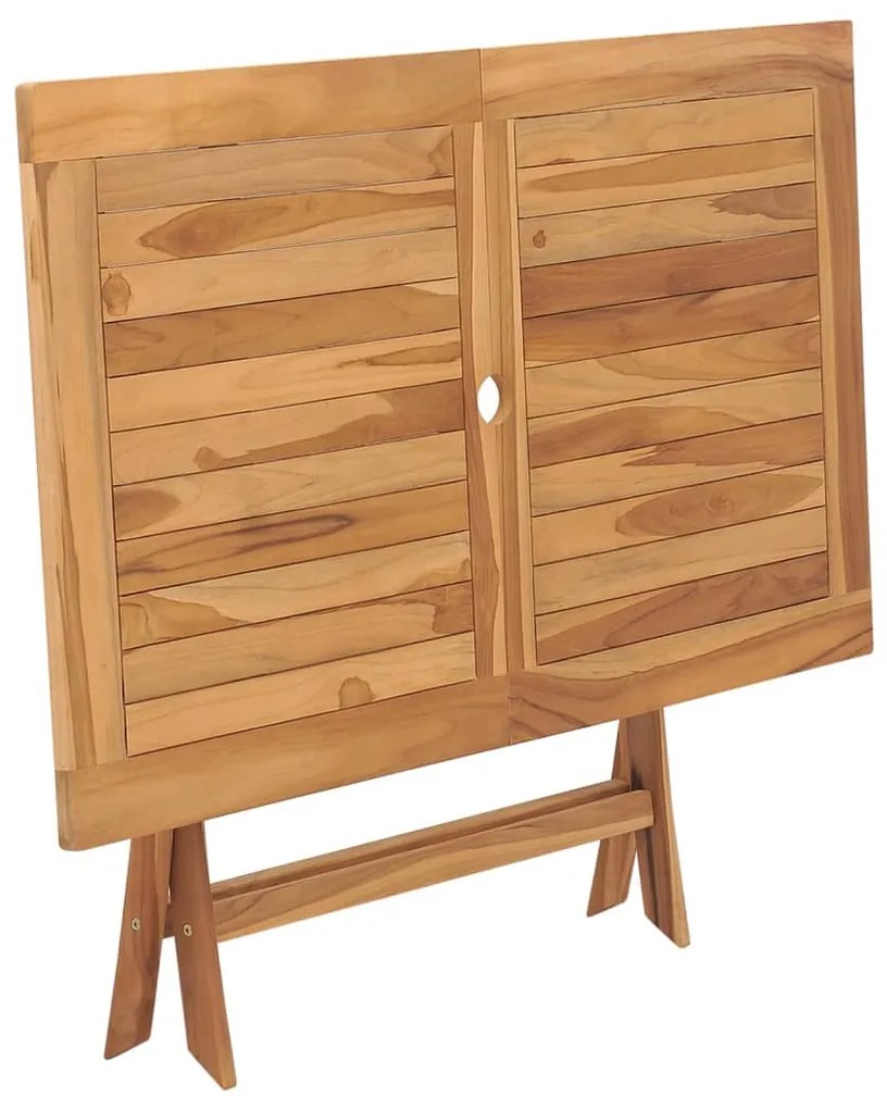 Tavolo pieghevole da giardino 120x70x75 cm in massello di teak