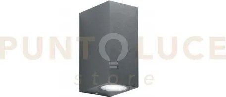 Applique biemissione qubo antracite 2 luci attacco gu10 ip54 6,7x9,...