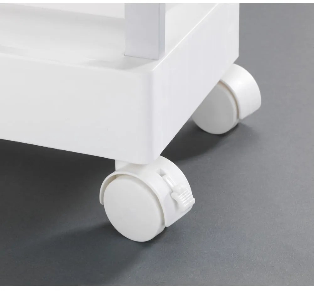 Scaffale mobile in plastica bianca 45x80 cm Mino - Wenko