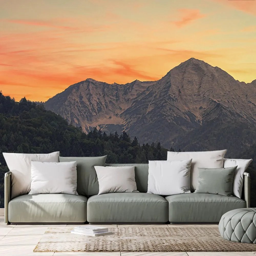Carta da parati – Tramonto sulle montagne