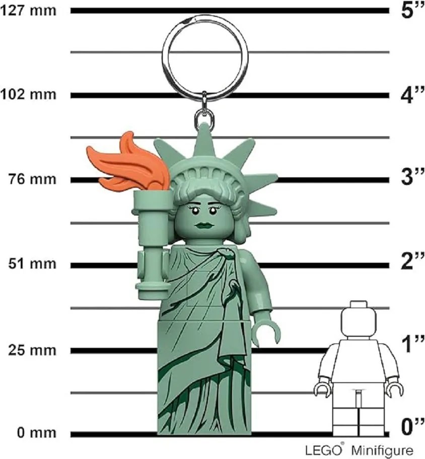 Portachiavi con torcia verde Statue of Liberty – LEGO®