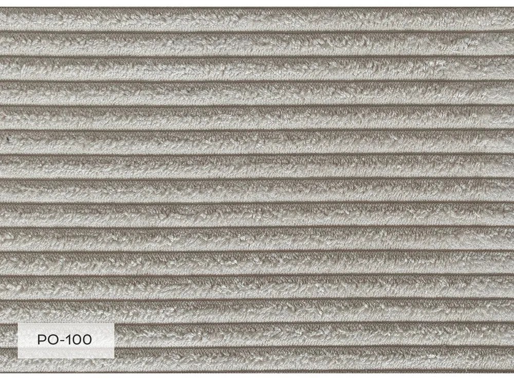 Chaise longue beige (con penisola a destra) con rivestimento in velluto a coste Chic Charlotte – Miuform