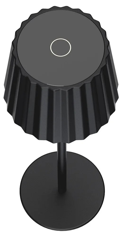 Lampada da Tavolo Ricaricabile 2.2W IP54 CCT Dimmerabile - Nero Rigato