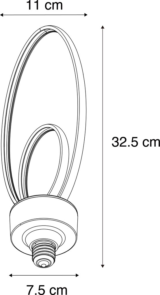 Lampadina decorativa LED E27 nera 6W 450 lm 3000K