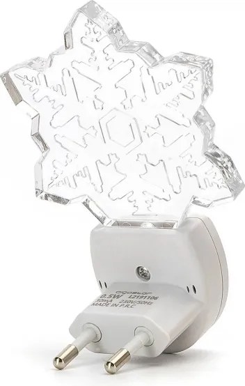 Aigostar - LED RGB Luce notturna con sensore crepuscolare LED/0,5W/230V fiocco di neve