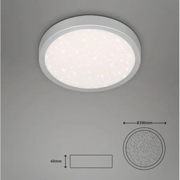Briloner 3048-014 - Plafoniera LED RUNA LED/18W/230V argento