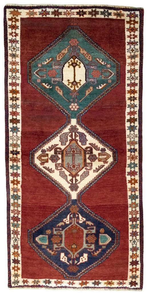 Shiraz Tappeto persiano 90x170 Rosso (Iran) Annodato A Mano