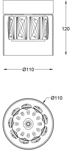Zuma Line C0389-01A-P7AC - Lampada da soffitto GEM 1xG9/28W/230V