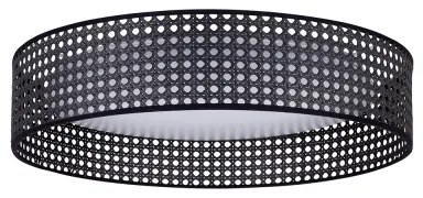 Duolla - Plafoniera LED ROLLER RATTAN LED/24W/230V diametro 45 cm nero