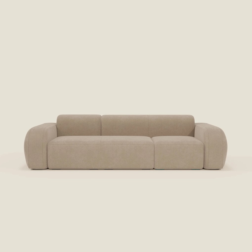BonBon Divano modulare componibile – Composizione Spaccamattone in tessuto smacchiabile T23 beige