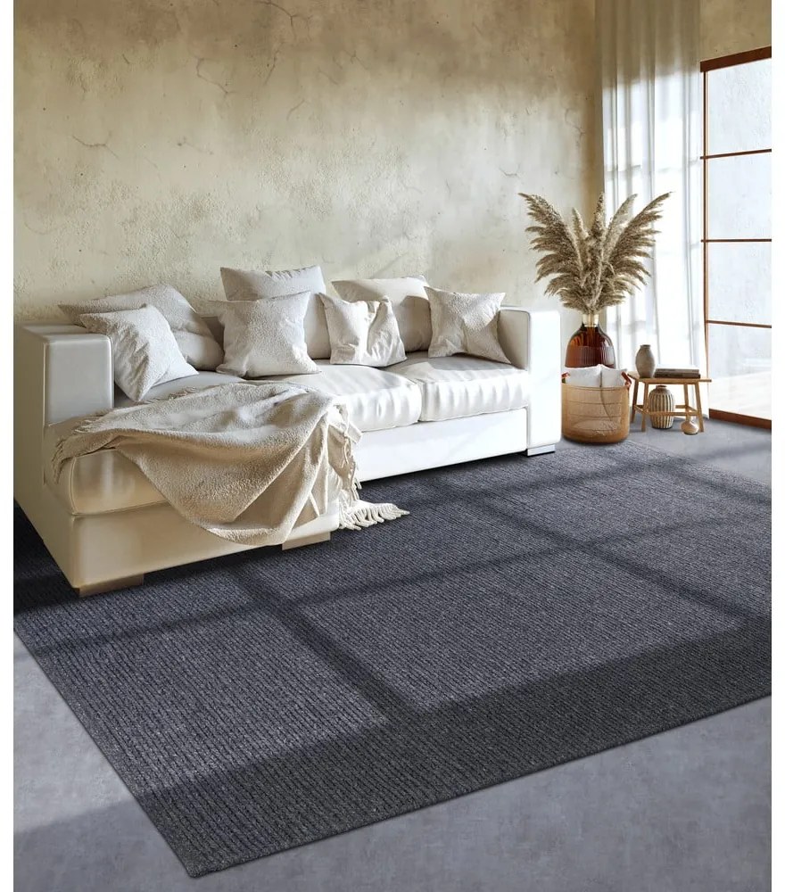 Tappeto grigio scuro in lana tessuto a mano 80x150 cm Francois - Villeroy&amp;Boch