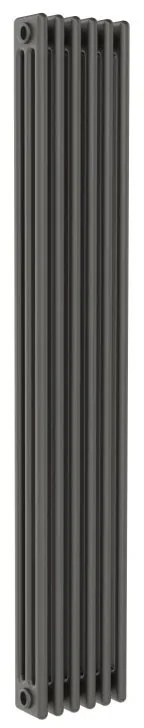 Radiatore acqua calda Comby in acciaio 3 colonne, 6 elementi, interasse 1735 mm, grigio