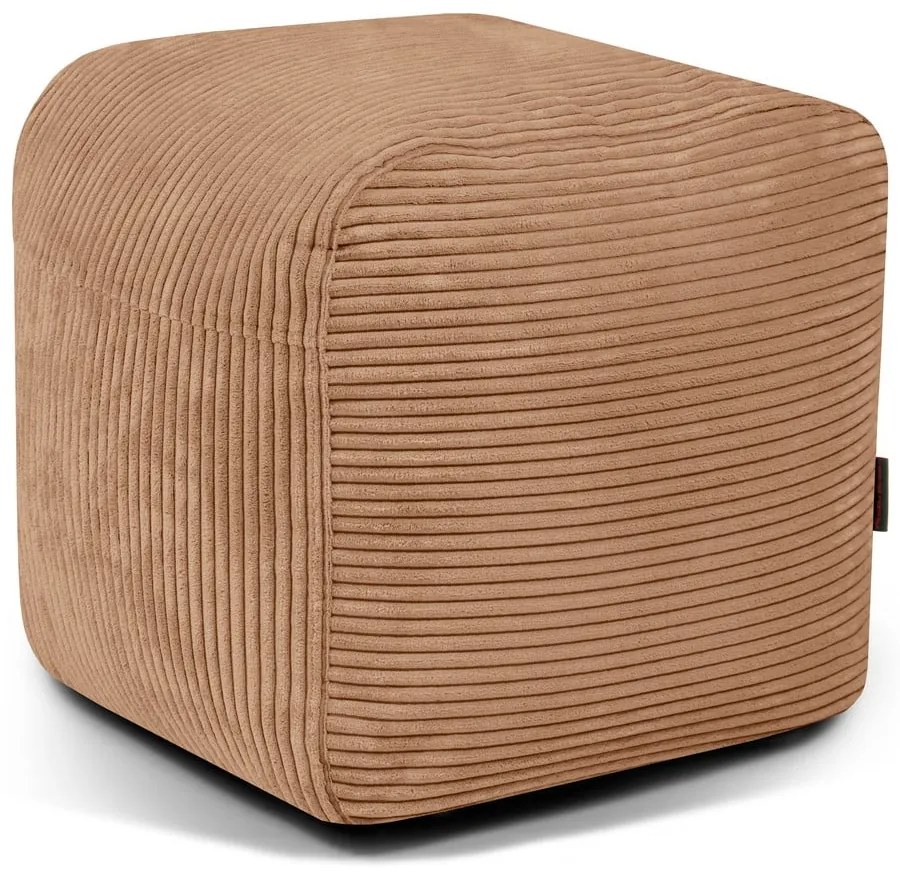 Puof a sacco marrone con rivestimento in velluto a coste Plus 50 Lounge – SLOWDOWN