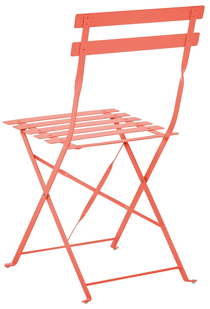 Set da balcone acciaio rosso corallo FIORI Beliani