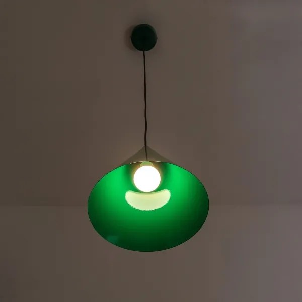 Lampada a sospensione ETNA II con cavo 1xE27/15W/230V Ø 25 cm verde
