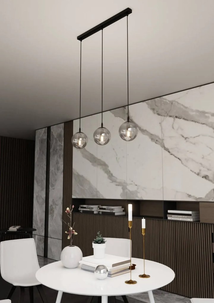 Lampadario a sospensione COSMO 3 BLACK GRAFIT