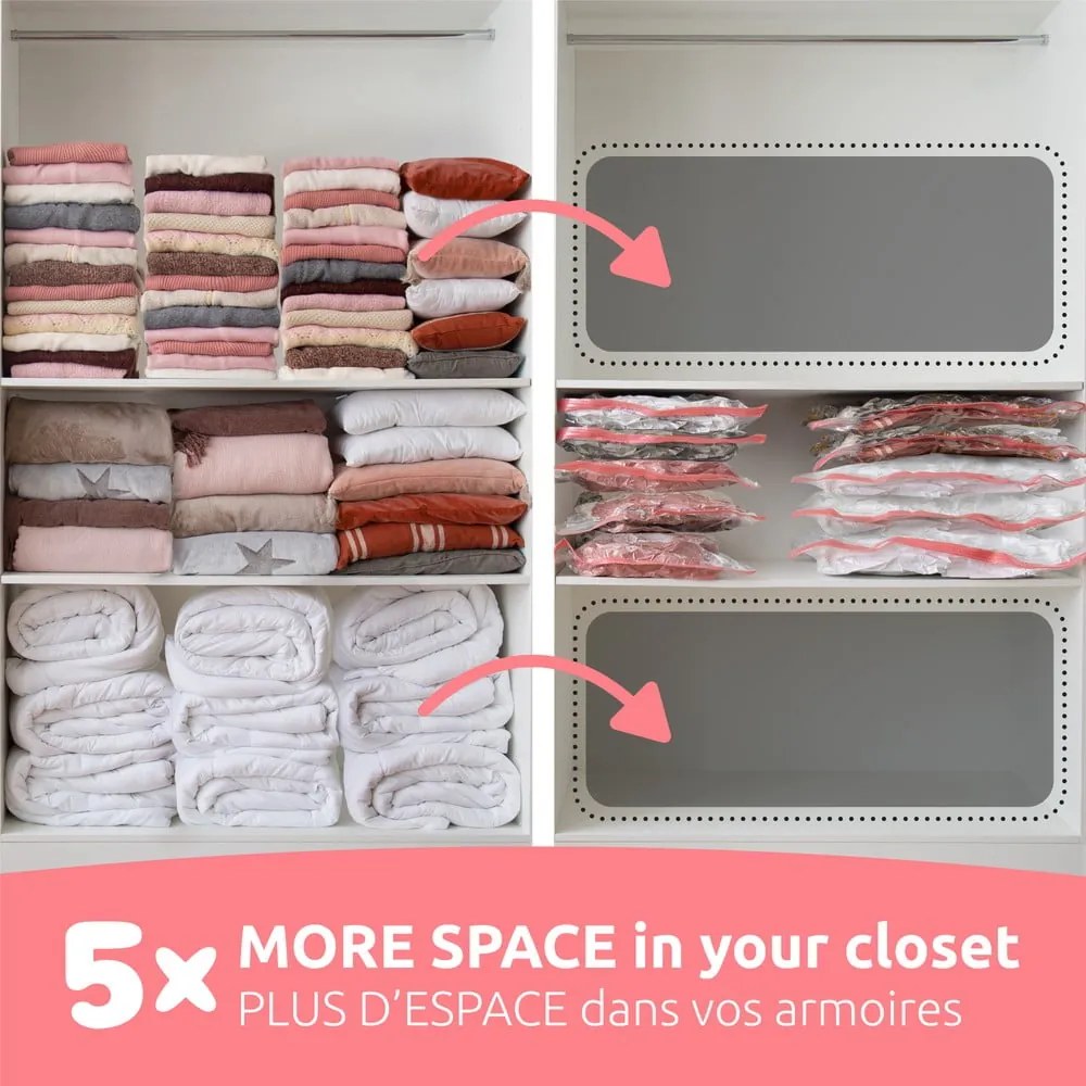 Sacchetti per il vuoto in set da 5 pezzi Aspispace M/L - Compactor